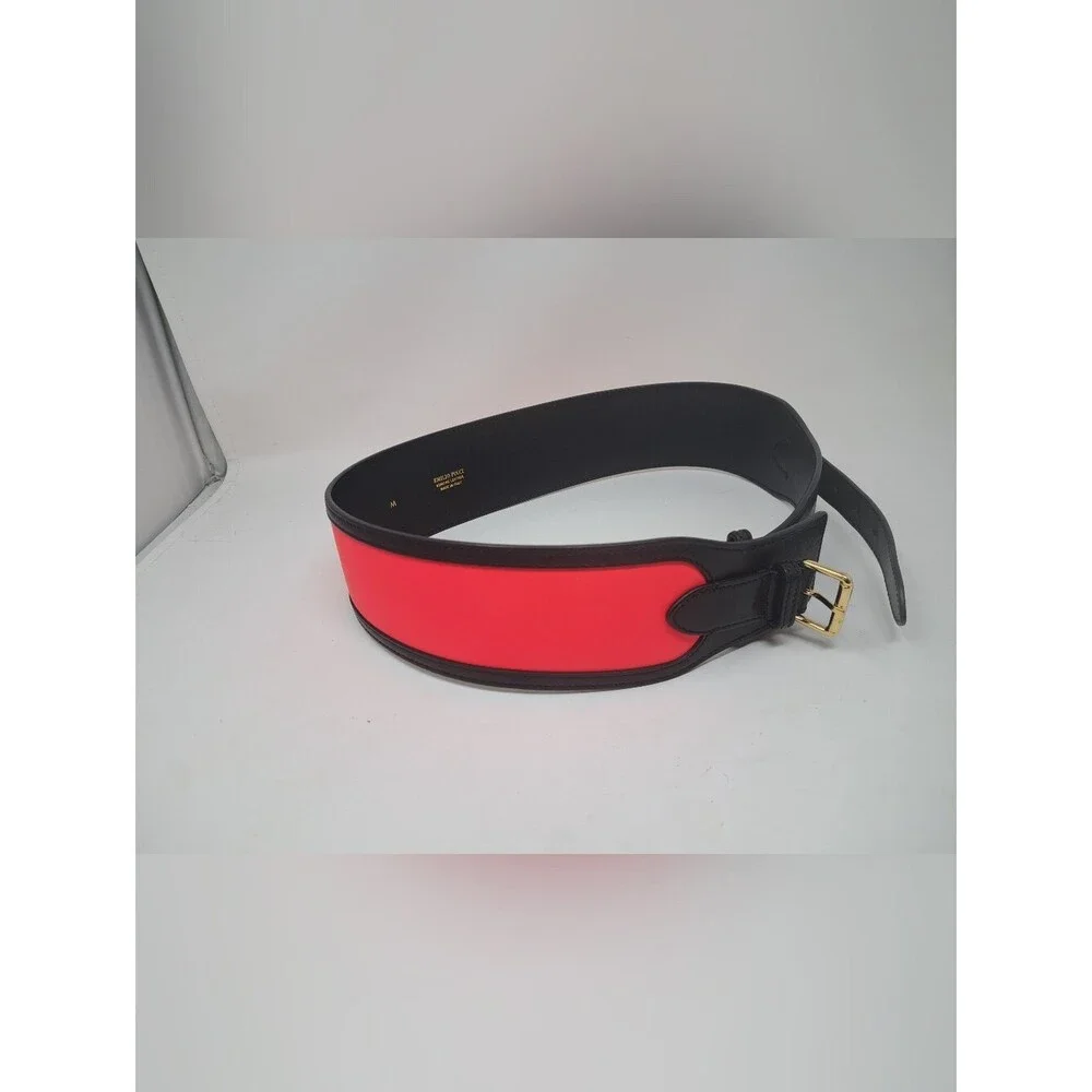 Emilio Pucci Women's Vintage Y2K 90s Genuine Leather Belt Italy Medium 28-31